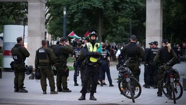 Large police presence near McGill encampment as university security serves protesters eviction notices