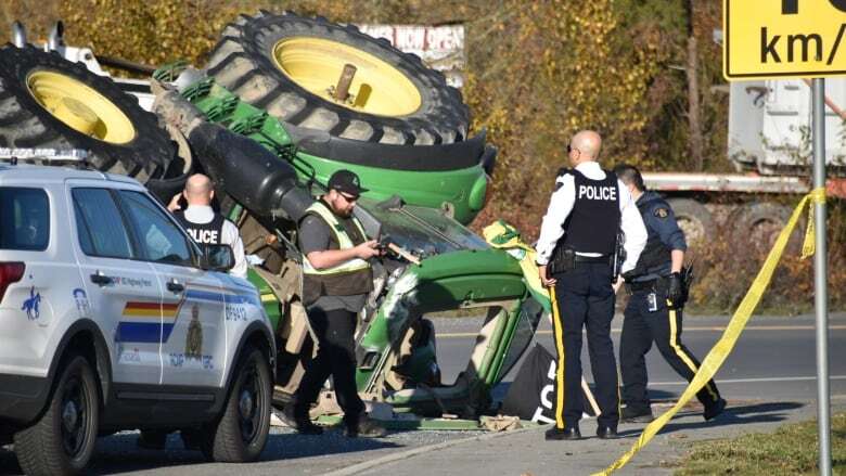 B.C. man charged over crash between a tractor and a police patrol car during 2023 anti-SOGI protest