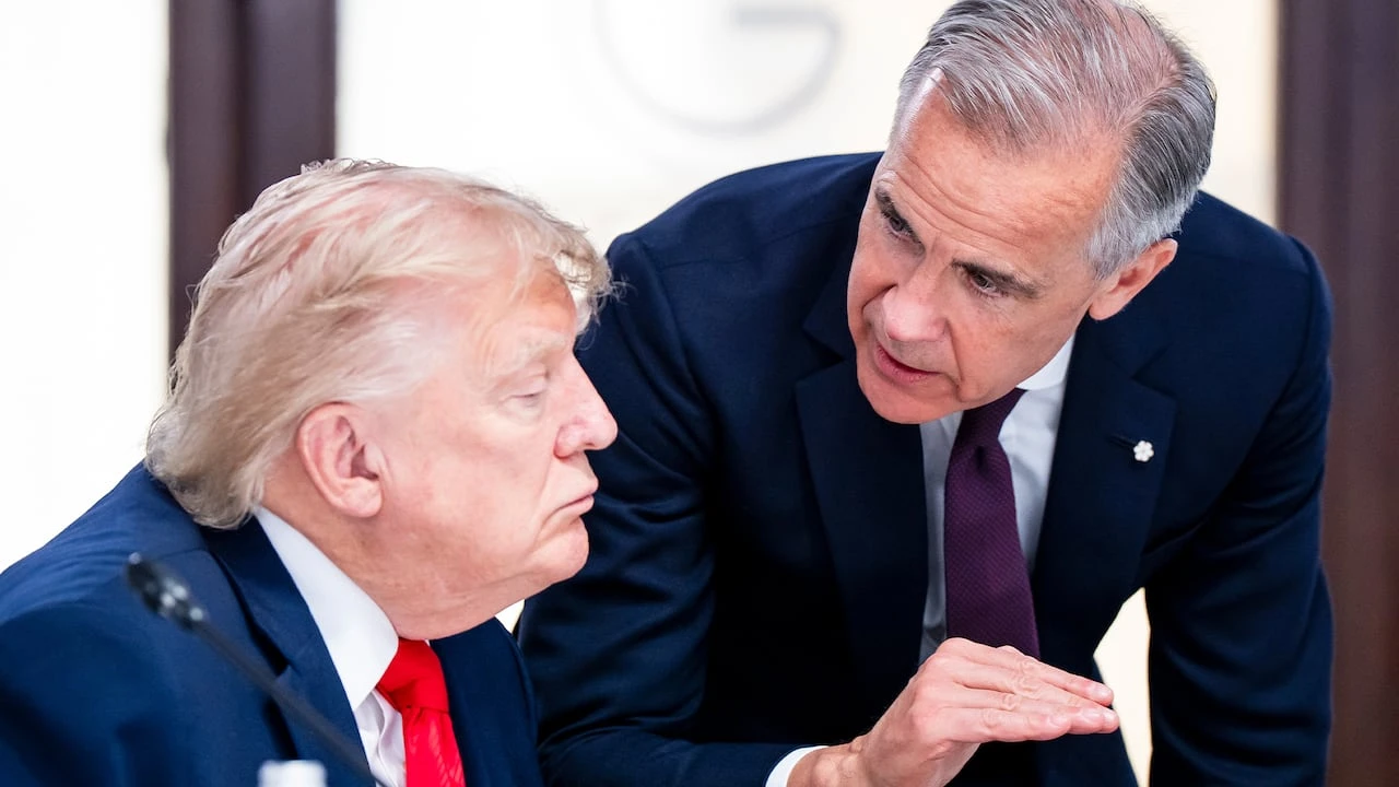 Hot mic captures Carney, Trump discussing Canada's Chinese EV deal