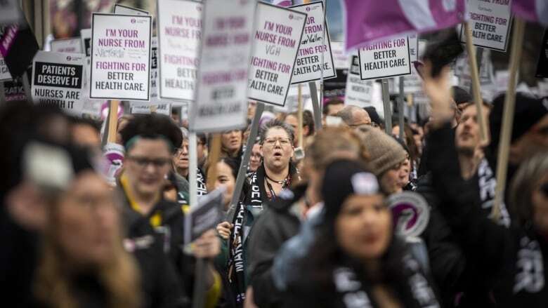 B.C. nurses rally for workplace safety and staffing reforms as contract negotiations set to begin