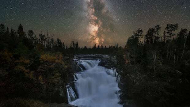 Sask. photographer makes epic journey to capture the Milky Way's core over waterfall