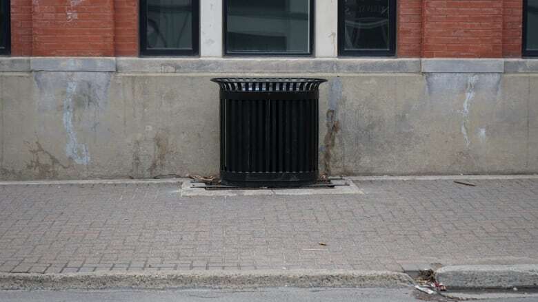 Sudbury's unhoused used this space to keep warm, until the city covered it with a trash can