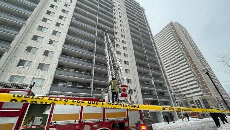 Four people sent to hospital after Toronto high-rise fire Saturday morning