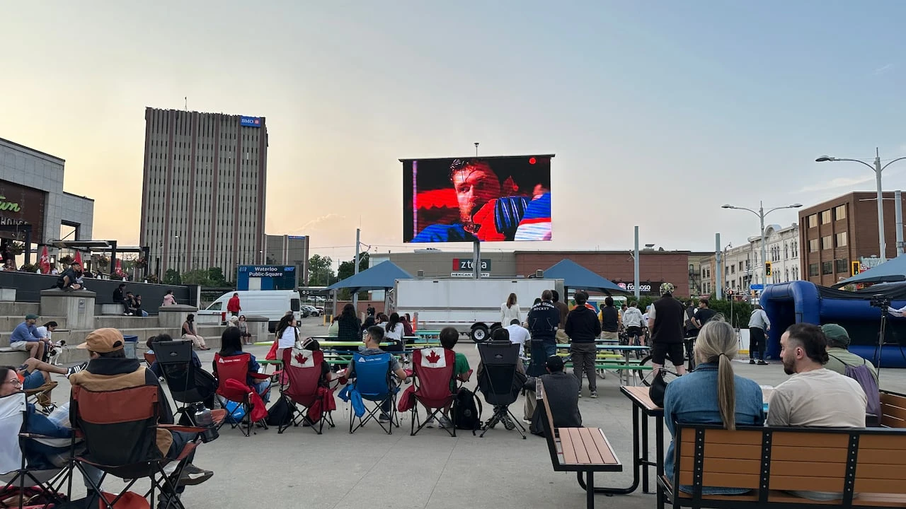 Hundreds attend Stanley Cup watch party in uptown Waterloo