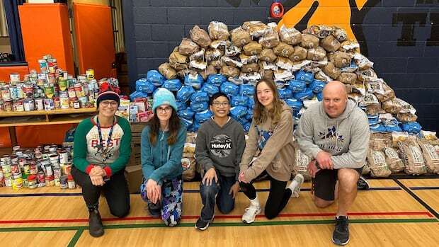 Holiday food drive at Kitchener school raises 8,000 meals for The Food Bank of Waterloo Region