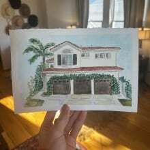 These artists are making free paintings and sketches of people's homes lost in the L.A. fires