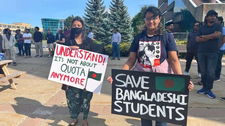 Bangladeshi students in St. John's celebrate resignation of prime minister following protests at home