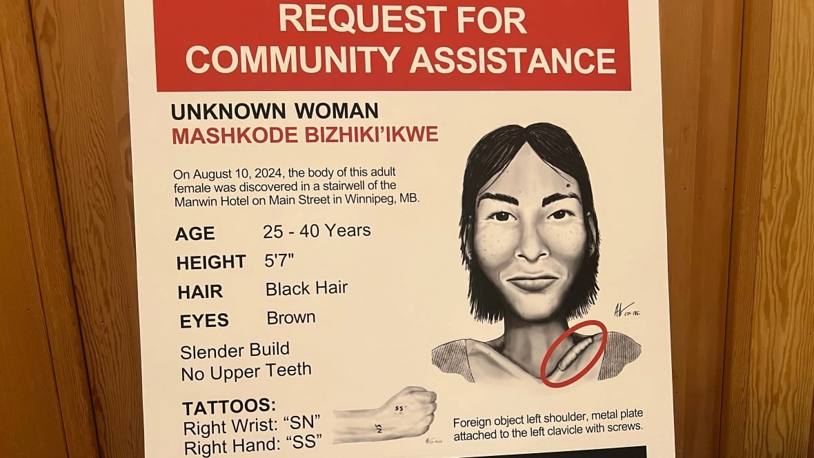 Woman found dead at Winnipeg hotel last year identified by family days after sketch released
