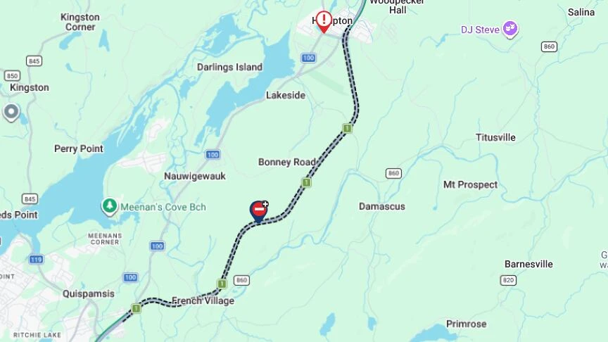Section of Highway 1 remains closed after tanker crash, EMO-reported fuel spill