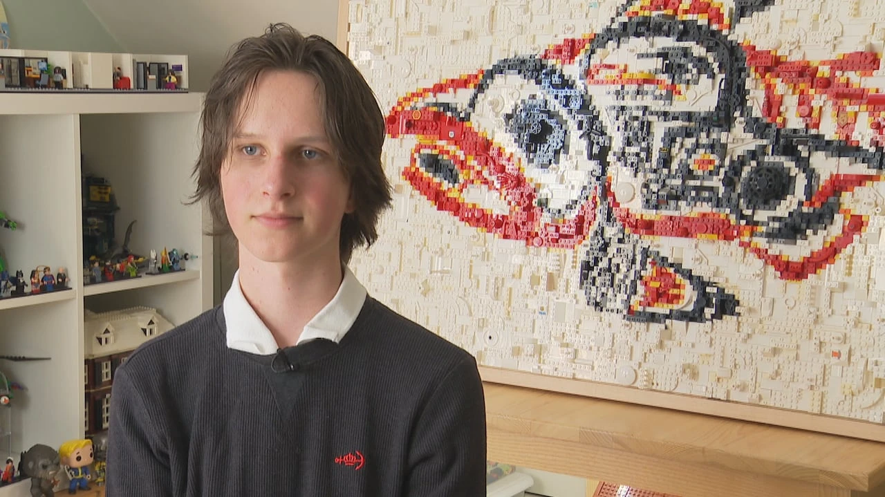N.B. student recreates 'iconic' Bill Reid print with thousands of Legos