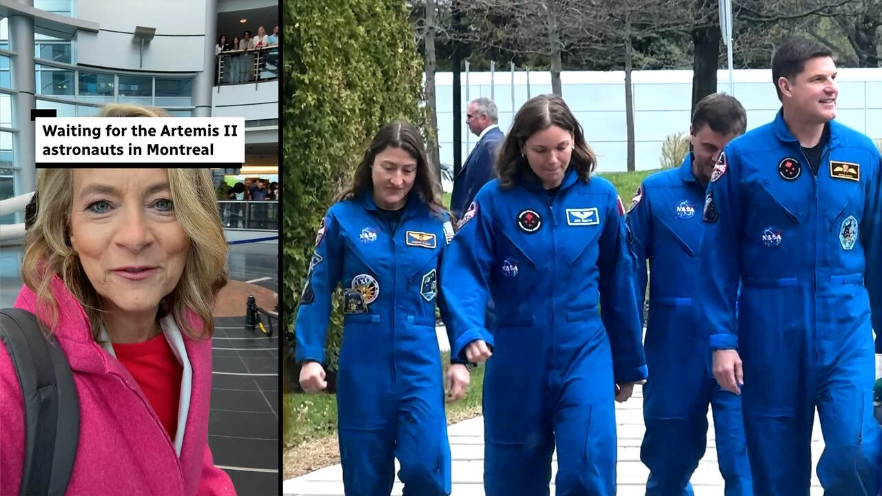 Waiting for the Artemis II astronauts in Montreal