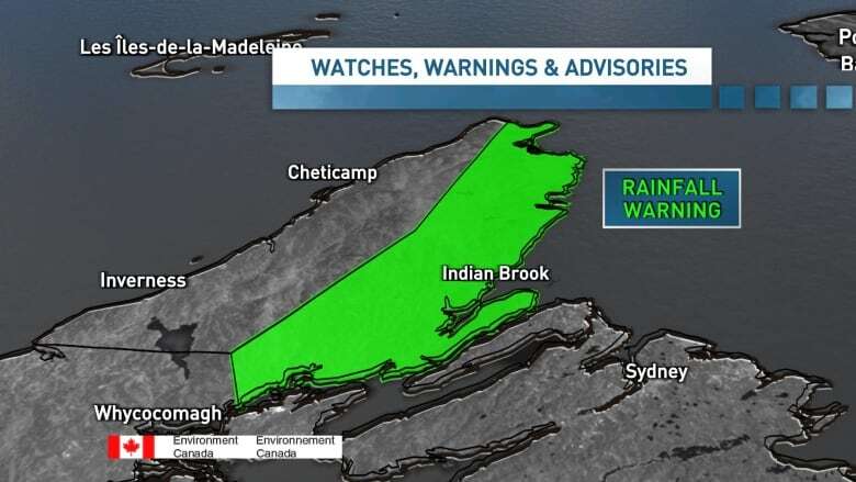 Parts of Cape Breton at risk of flash floods Wednesday afternoon