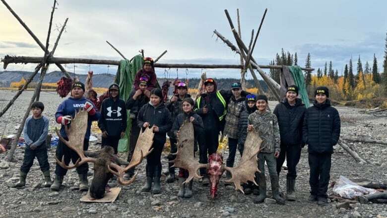 Youth, elders from Fort McPherson, N.W.T., head up the Peel River for moose camp