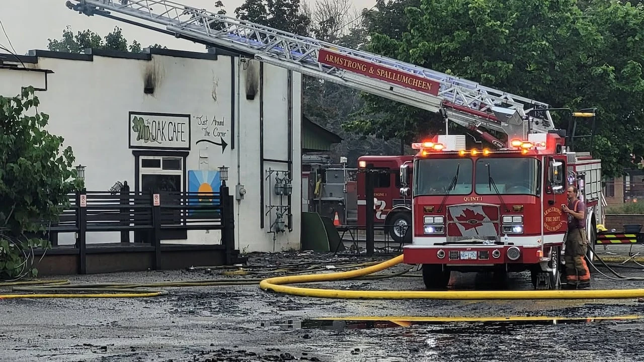 Fire damages several historic buildings, businesses in downtown Armstrong, B.C.