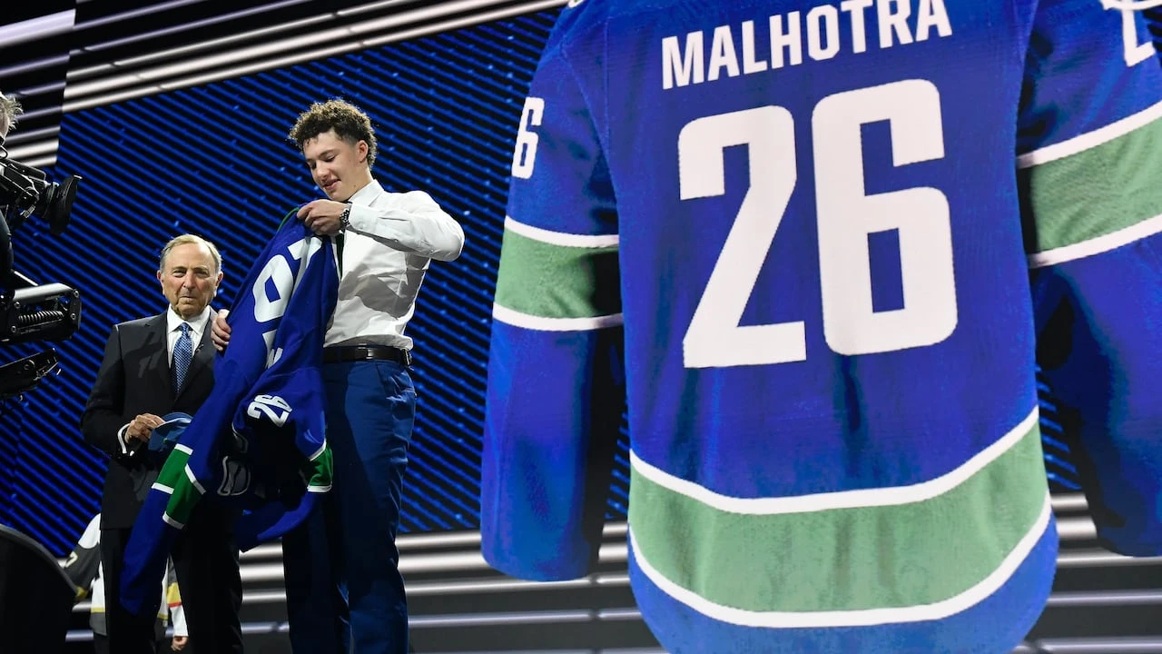 Rebuild era begins as Canucks draft Caleb Malhotra, 'bigger, faster, harder' prospects