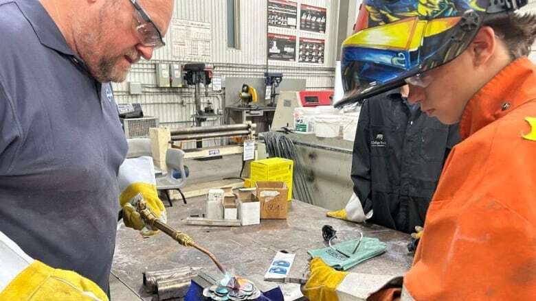 Sudbury college offers welding camp introducing teenagers to a possible career in trades