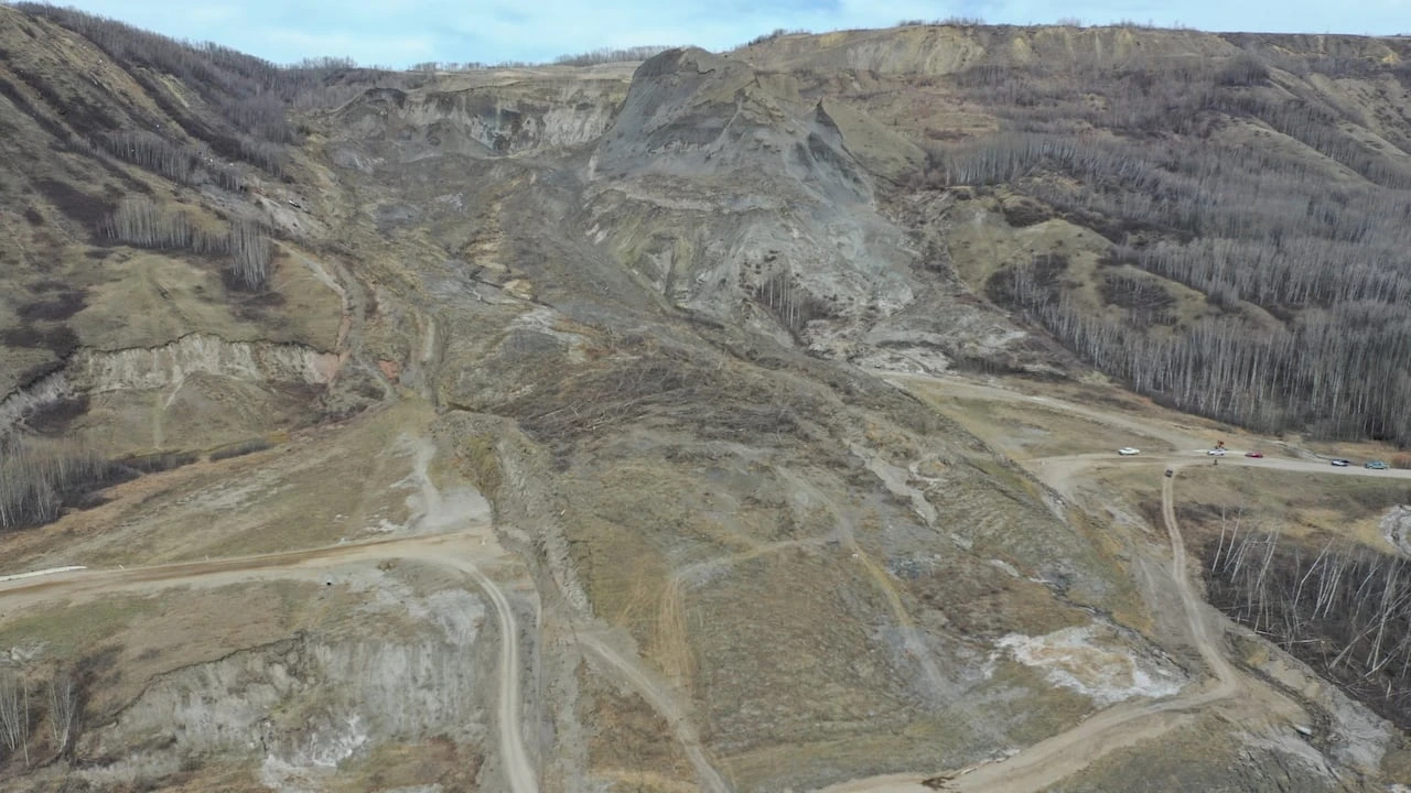 B.C. draining water to help stabilize massive landslide near Fort St. John