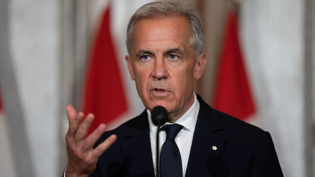 Carney making defence announcement at General Dynamics Land Systems in London