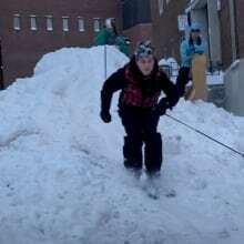 WATCH | #TheMoment Montreal's snow was used to make a ski jump downtown