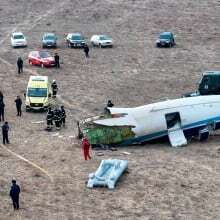 Azerbaijani airliner carrying 67 crashes, more than 30 believed dead