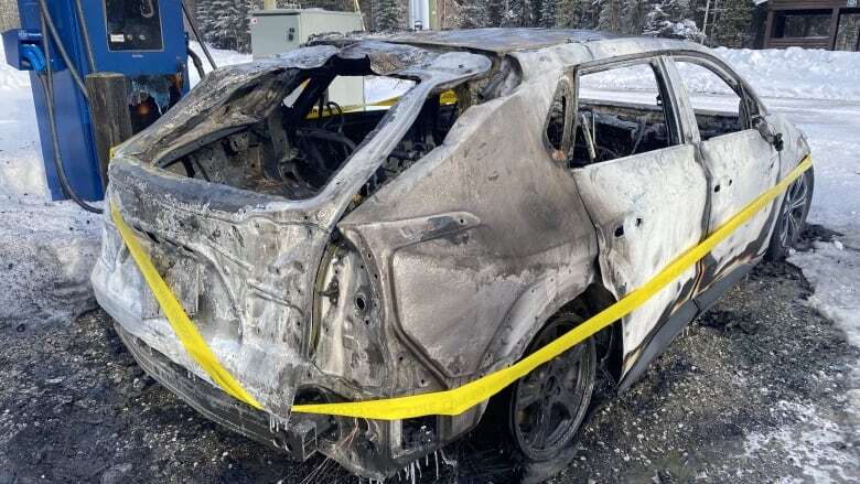 Electric vehicle catches fire at Yukon charging station