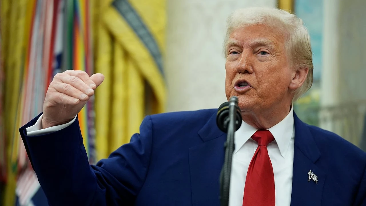 Trump rails at ‘TACO’ buzzword mocking his tariff flip-flops