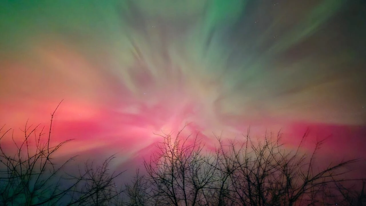 Aurora wows Winnipeggers with rare bright crimson display