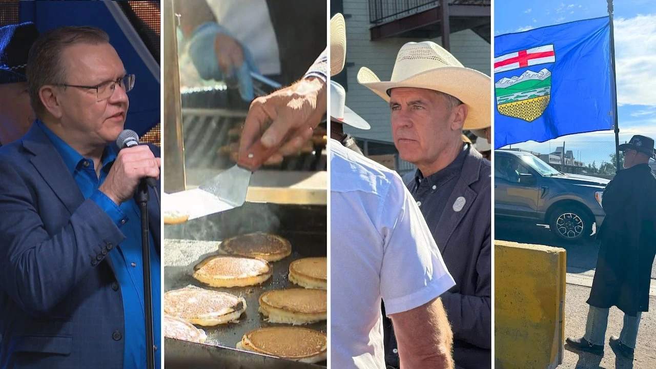 At competing Stampede breakfasts, 2 very different visions for Alberta emerge