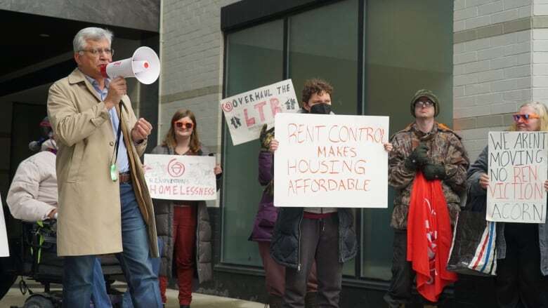 London political candidates pitch rental policies at downtown tenant rights rally