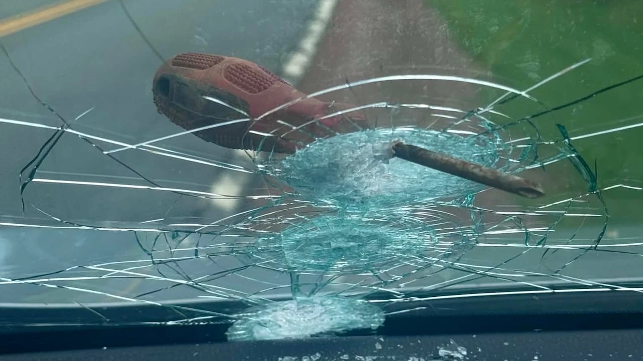 Island driver speaks out after she says a screwdriver pierces her windshield