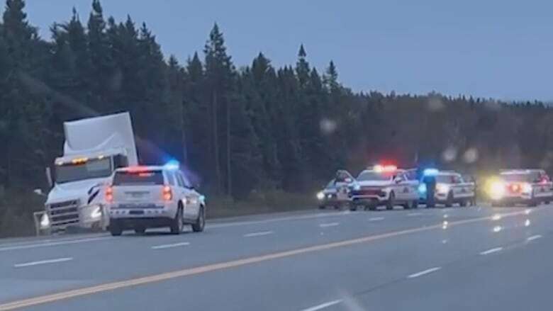 Transport truck was stolen before pursuit along TCH, police say as Bishop's Falls man charged