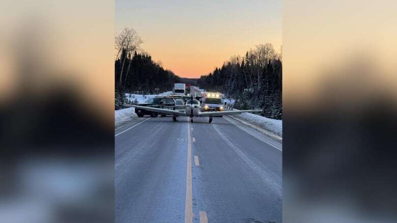 Investigation underway after plane conducts emergency landing on Highway 11 near Nipigon