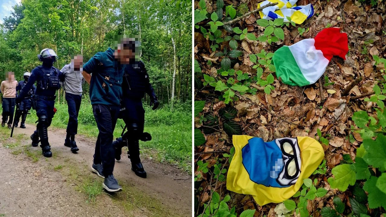 Kibole z Wrocławia zatrzymani w lesie. Szykowali się na ustawkę