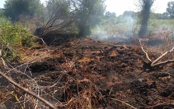 На Київщині рятувальники загасили пожежу на торфовищі