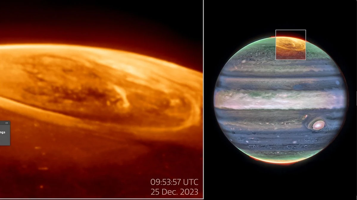 Nuevas imágenes del James Webb captan la aurora boreal de Júpiter