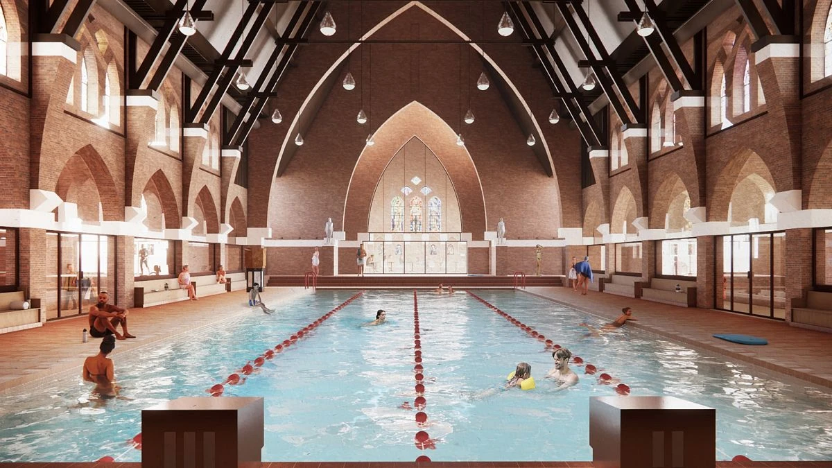 Una antigua iglesia neerlandesa le deja caminar sobre el agua