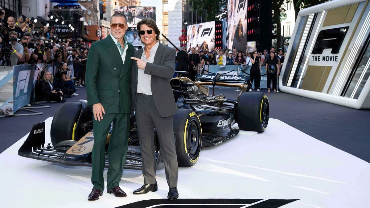 Pitt estrena en Londres la película F1 con la aparición de Cruise