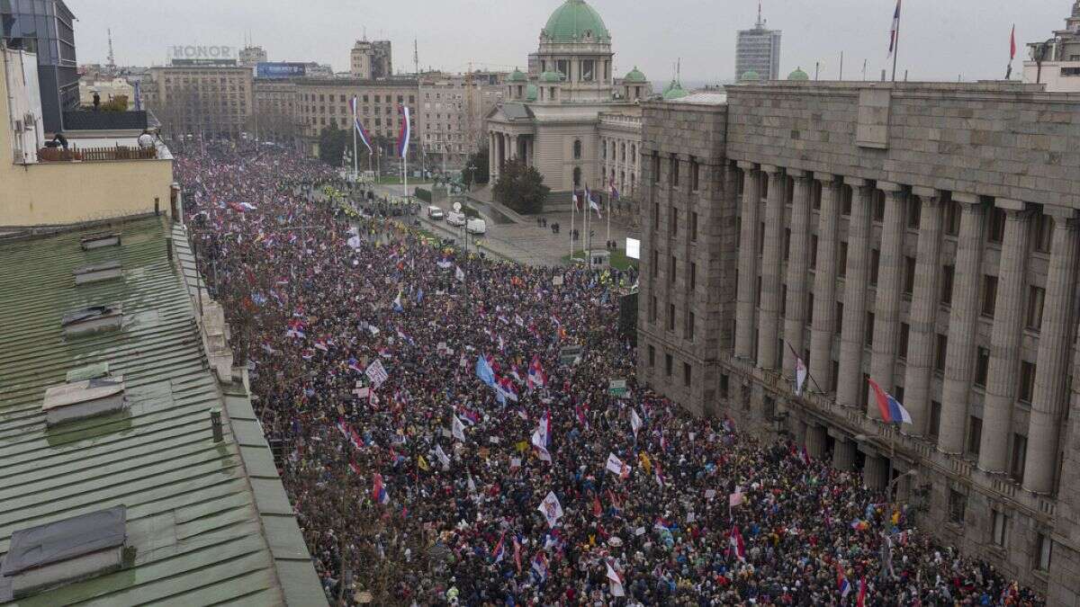 Manifestation de masse à Belgrade contre le pouvoir d'Aleksandar Vučić