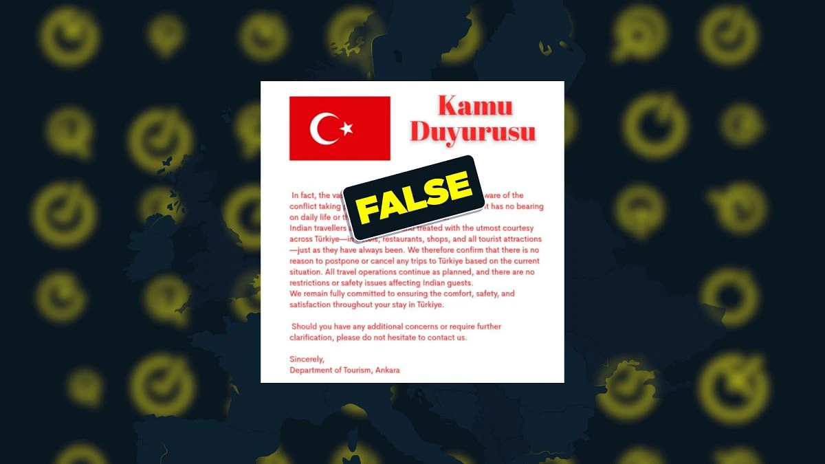 Faux communiqué turc pour inciter les touristes indiens à ignorer le boycott contre la Turquie