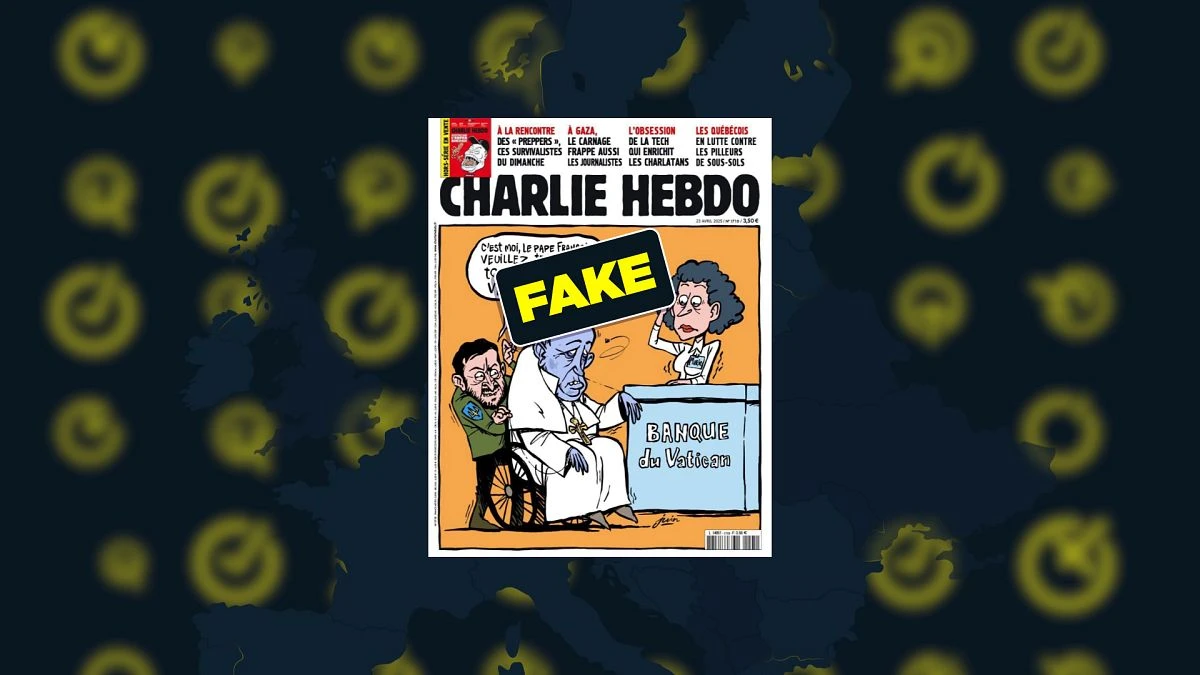 No, esta portada no muestra a Zelenski aprovechándose del Papa