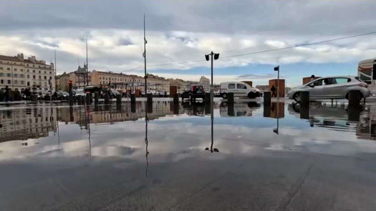 Las lluvias inundan Marsella tras una noche de fuertes tormentas