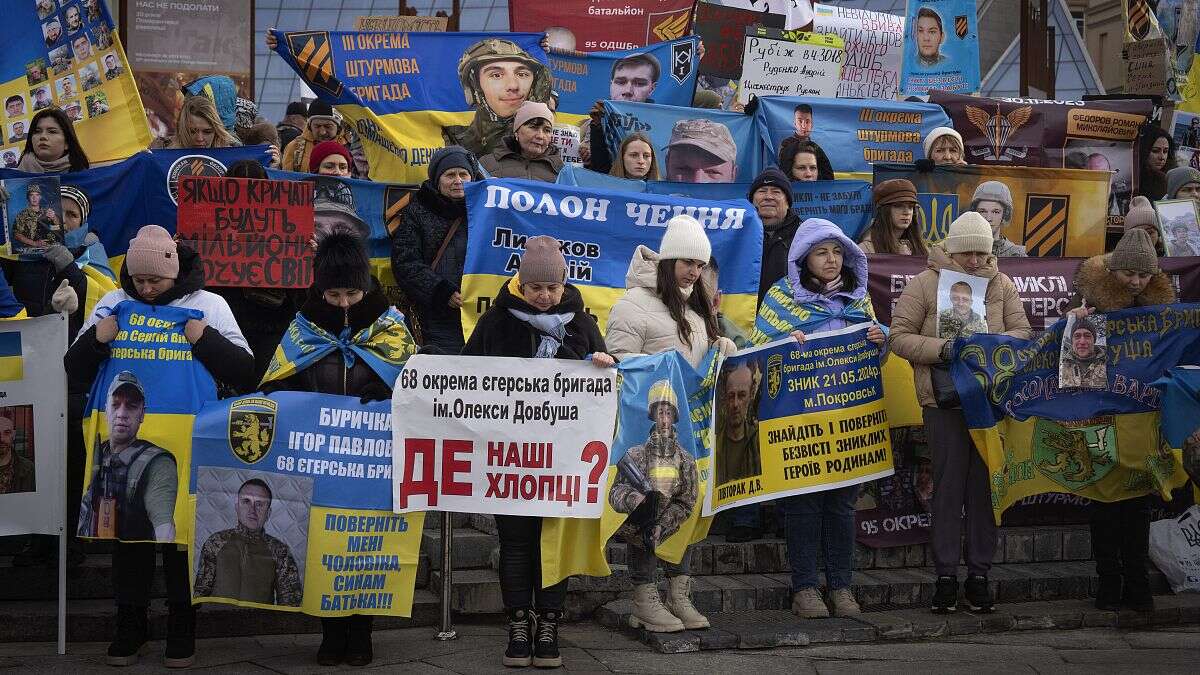 A Kyiv, des manifestants exigent la libération des prisonniers de guerre détenus en Russie