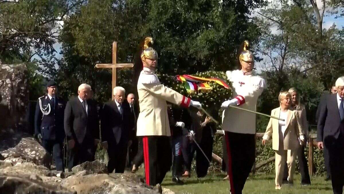 Mattarella et Steinmeier à l'anniversaire du massacre de Marzabotto