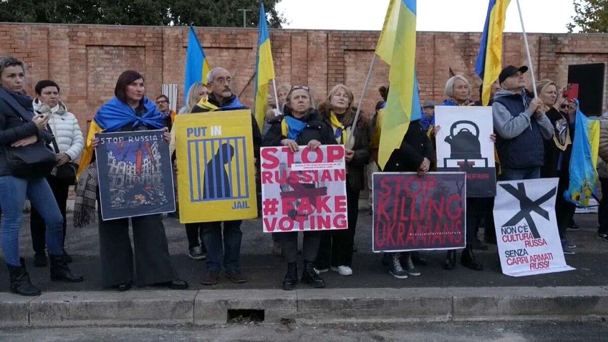 Protestas en Europa contra Putin: 