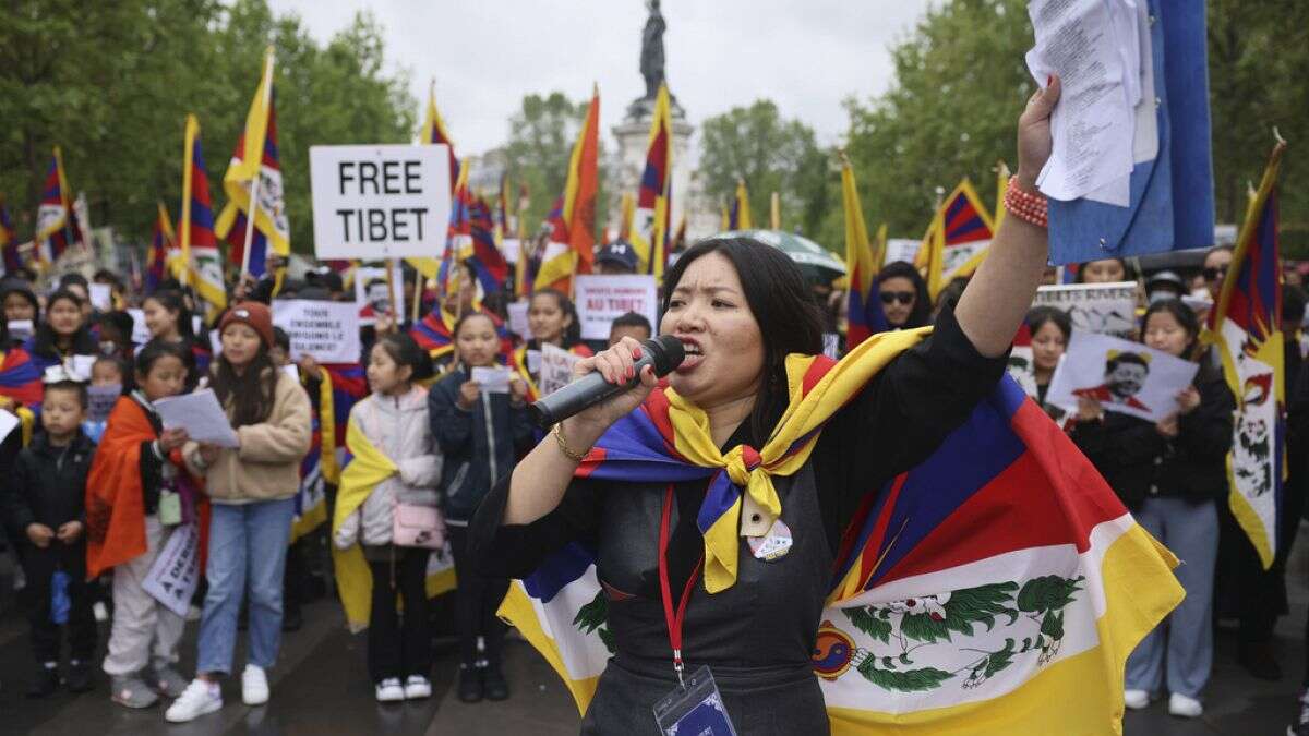 Protestas a favor de un 'Tíbet libre' y contra Xi Jinping en París