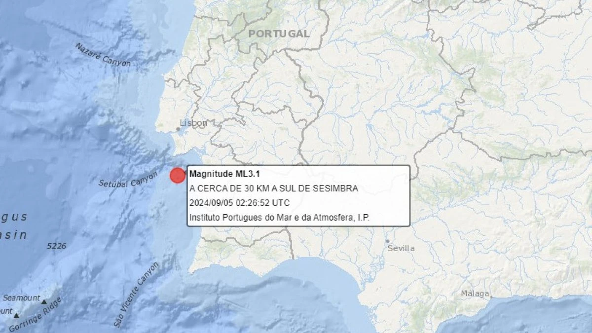 Un nuevo terremoto de intensidad 3.0 sacude la Portugal continental