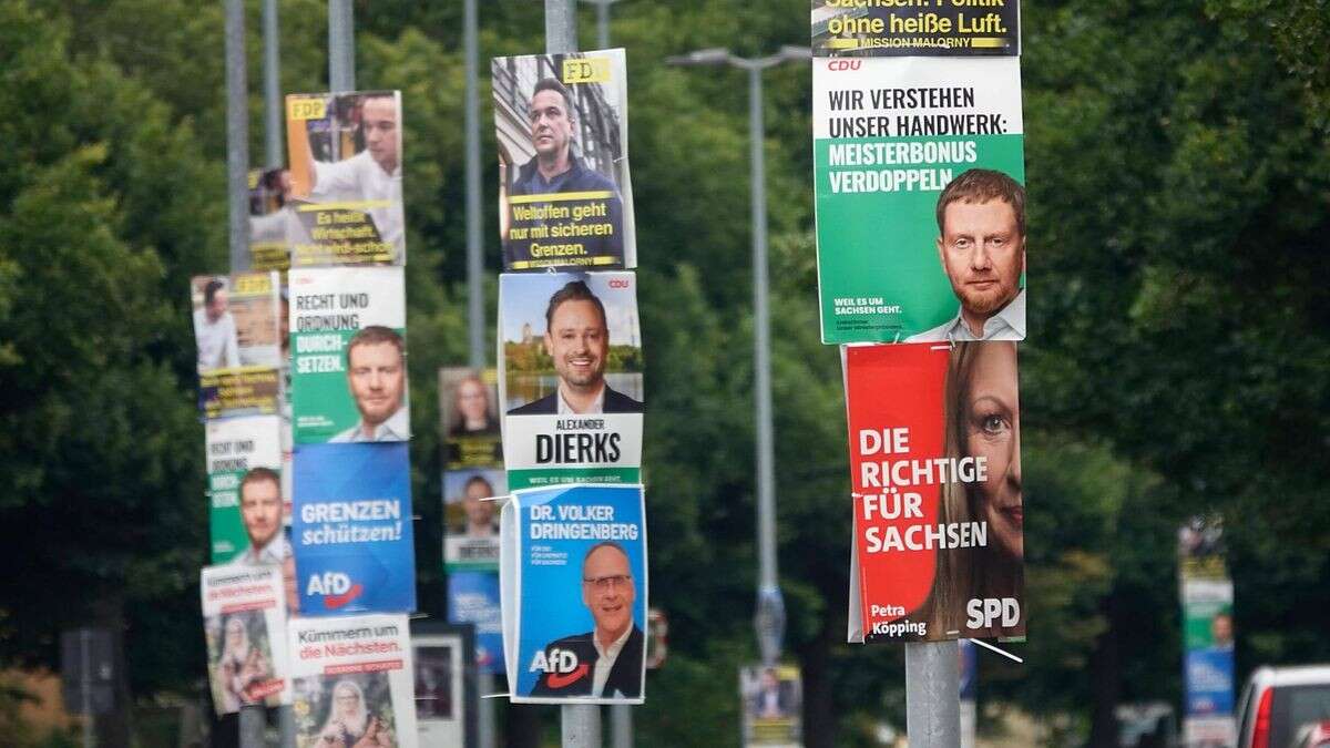 Wahlplakate im Osten verraten Parteistrategien – eine beunruhigt