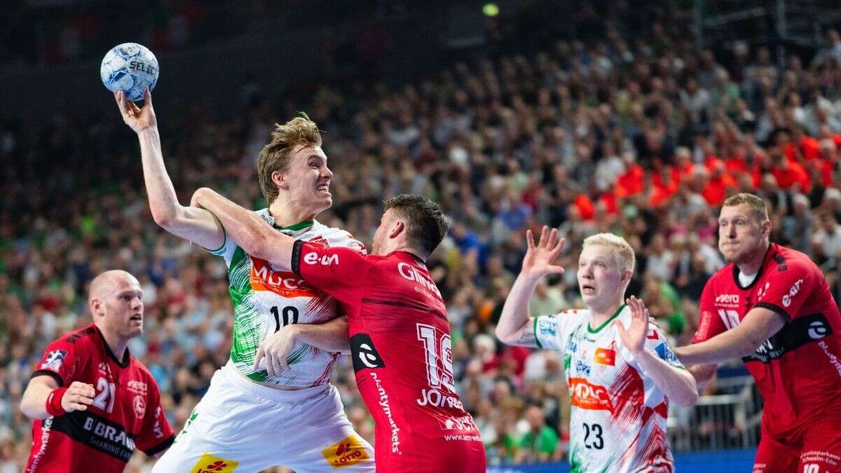 Pokal-Wahnsinn: Handballer des SC Magdeburg feiern Triumph