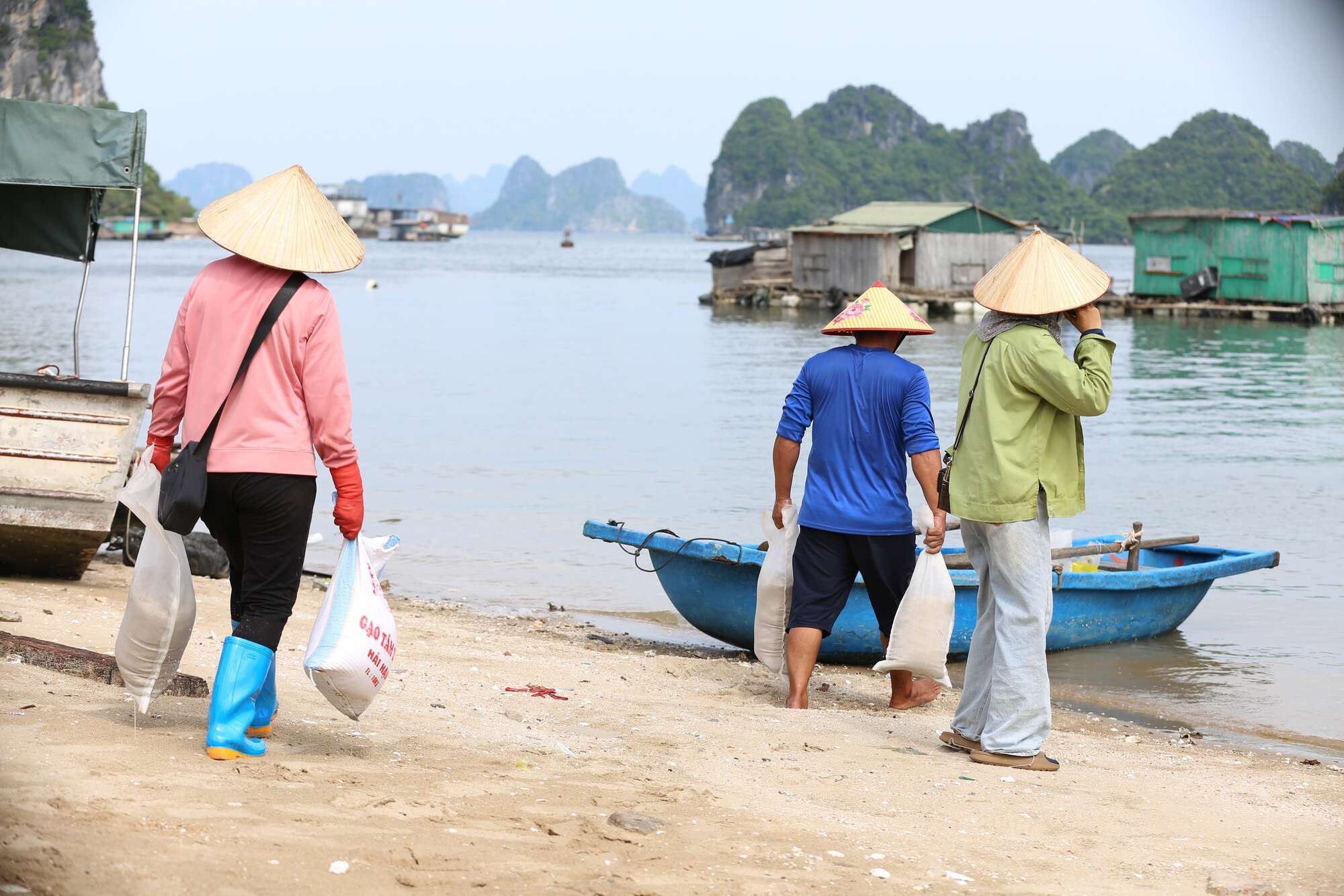 Ngư dân Quảng Ninh hối hả kéo thuyền vào bờ trước khi bão số 3 Yagi đổ bộ: “Bao nhiêu tài sản của chúng tôi đều đang ở dưới biển”