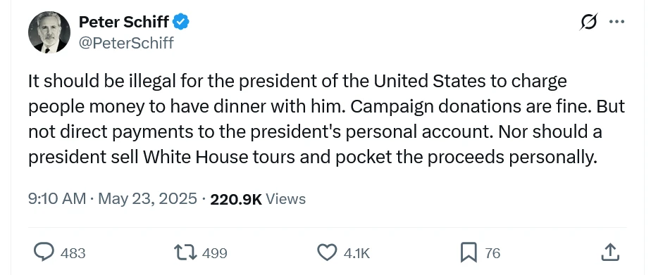  Trump crypto dinner guest describes ‘worst food’ ever and ‘bullshit’ speech 